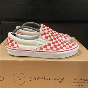 Checkerboard Vans Low Tops Size 10.5 Men's Size 12 Women's
